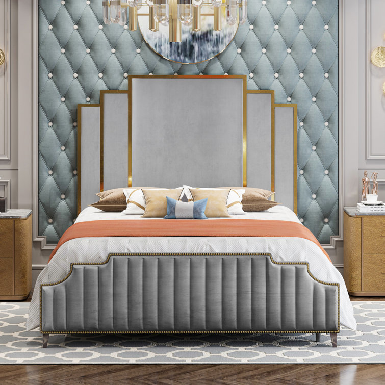 Modern on sale gray headboard